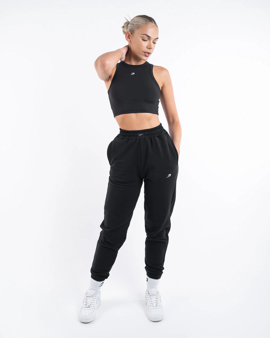 Essentials Racer Crop Top - Black - Image 6