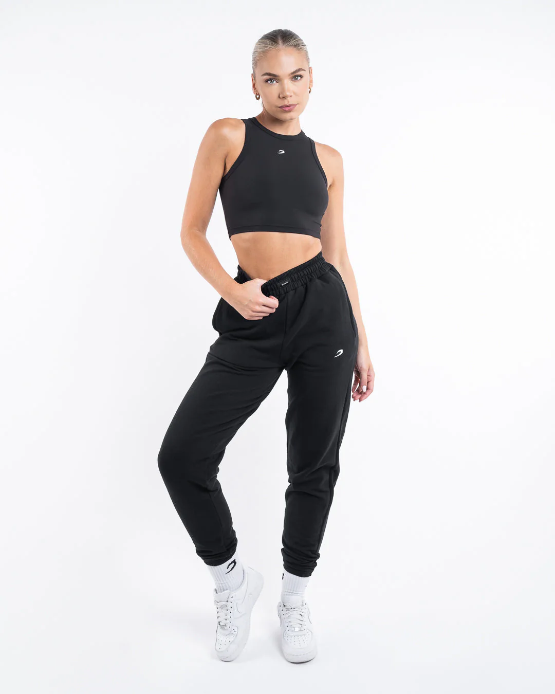 Essentials Racer Crop Top - Black - Image 7